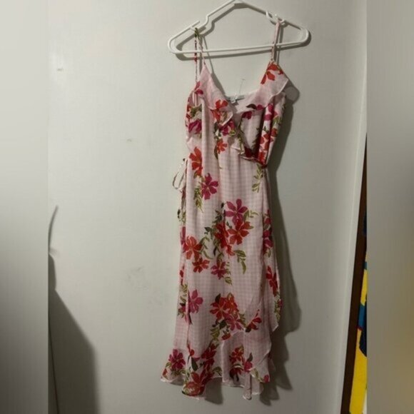 Guess Floral  Midi Wrap Dress - Picture 1 of 4